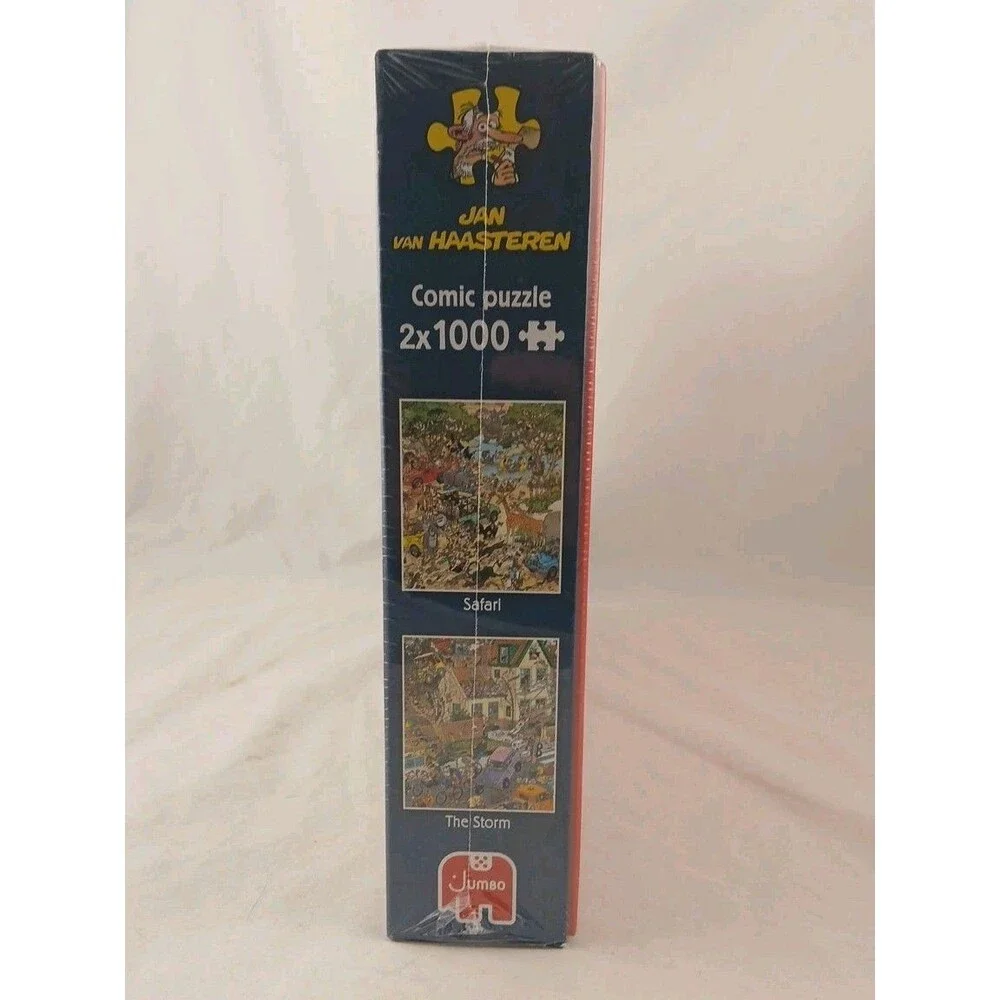 Jan Van Haasteren x2 1000 Piece  Jigsaw Puzzles-Safari & The Storm-NEW/SEALED!